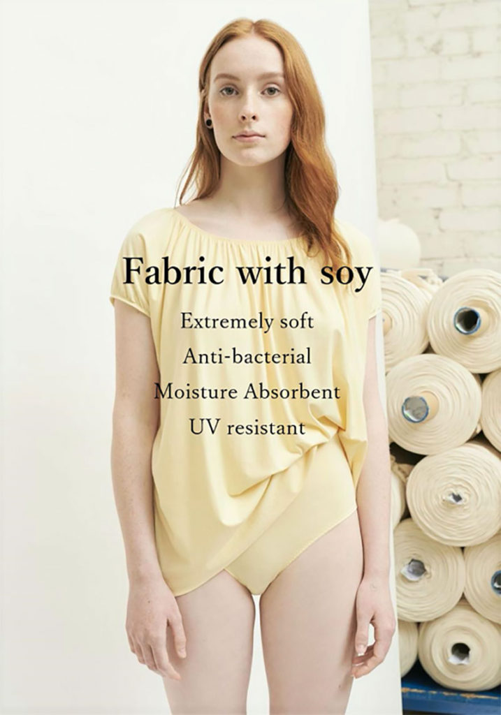 Fabric with soy